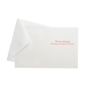 White Pine And Red Bow Wreath Classic Boxed Christmas Cards - includes 15 cards & envelopes
