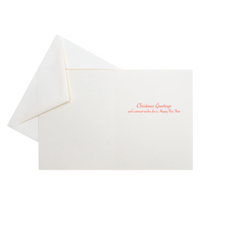 Leaf Wreath With Plaid Bow Large Boxed Christmas Cards - includes 15 Boxed Christmas Cards