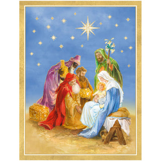 The Holy Family And Three Kings Large Boxed Christmas Cards - includes 15 Boxed Christmas Cards