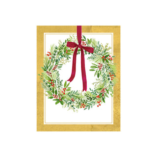 Wild Berry Wreath Petite Christmas Cards - includes 5 cards & envelopes