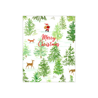 Santa Forest Petite Boxed Christmas Cards - includes 15 cards & envelopes