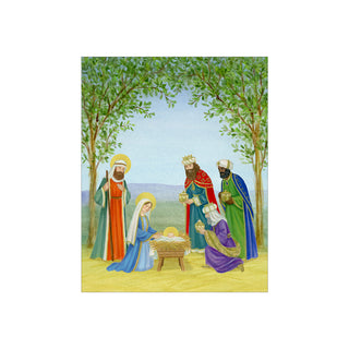Nativity In Trees Petite Christmas Cards - includes 5 cards & envelopes