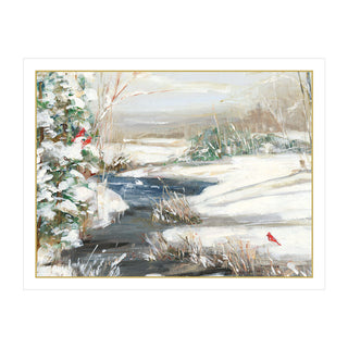 Winter Stream Blank Classic Christmas Cards - includes 5 cards & envelopes