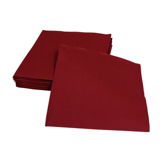 Paper Linen Cranberry Napkin Solid Airlaid Cocktail-15 In