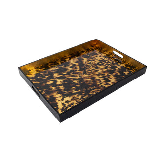 Tortoiseshell Lacquer Oversize Rect Tray-30X22