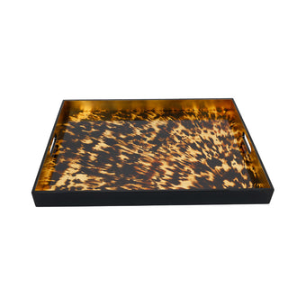 Tortoiseshell Lacquer Oversize Rect Tray-30X22