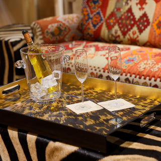 Tortoiseshell Lacquer Oversize Rect Tray-30X22