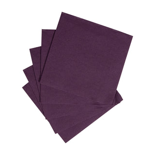 Paper Linen Aubergine Napkin Solid Airlaid Cocktail-15 In