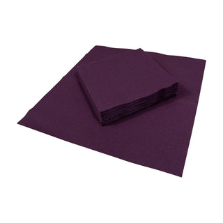 Paper Linen Aubergine Napkin Solid Airlaid Cocktail-15 In