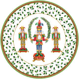 Nutcracker Christmas Round Paper Placemats - 12 Per Package
