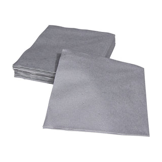 Paper Linen Silver Napkin Solid Airlaid Cocktail-15 In