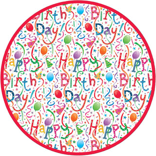 Happy Birthday Paper Placemats Round 12-In