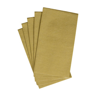 Paper Linen Gold Guest Towels Solid Airlaid - 12 In