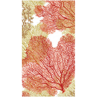 Sea Fans-Coral Guest Towel - package of 15