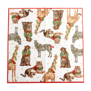 Wild Christmas Ivory Napkin Luncheon