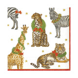 Wild Christmas Ivory Luncheon Napkins - 20 Per Package