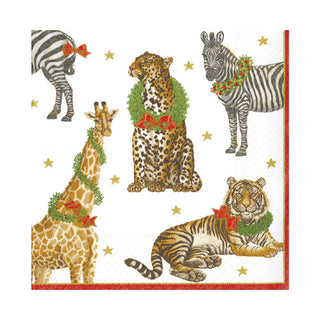 Wild Christmas Ivory Napkin Luncheon