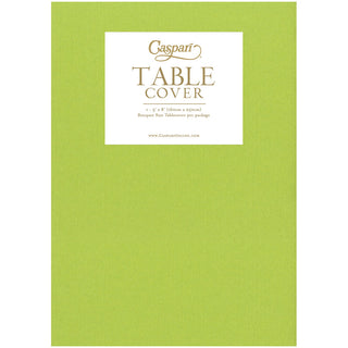Lime Green-Paper Linen Solid Airlaid Tablecover 5.2'X8.2