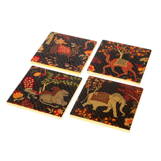 Le Jardin De Mysore Lacquer Coasters Set Of 4