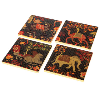 Le Jardin De Mysore Lacquer Coasters Set Of 4