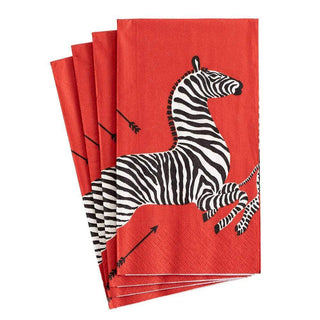 Zebras Red Guest Towel