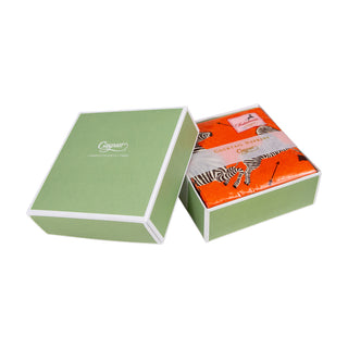 Zebras Orange  Napkin Box Cocktail - 40 per box
