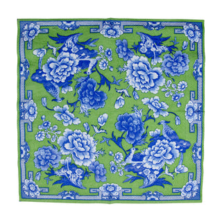 Green And Blue Plate Napkin Dinner