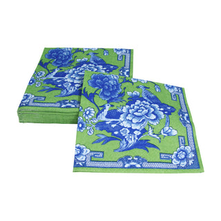 Green And Blue Plate Napkin Luncheon