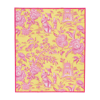 Silk Road Toile Chartreuse Guest Towel