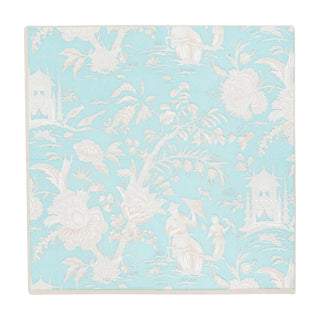 Silk Road Toile Robin's Egg Cocktail Napkins - 20 Per Package