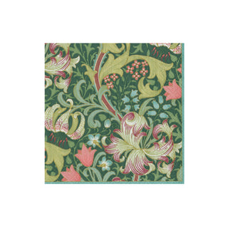 Golden Lily Forest Boxed Cocktail Napkins - 40 Per Box