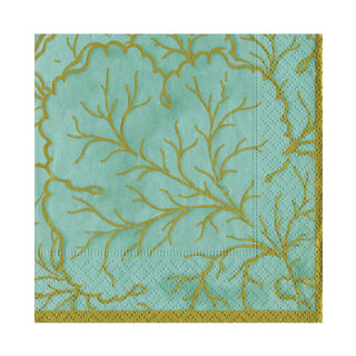 Gilded Majolica Saltwater Luncheon Napkins - includes 20 Luncheon Napkins