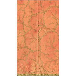 Gilded Majolica Coral Guest Towels - includes 15 Guest Towels