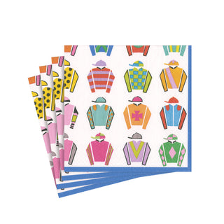 Jockey Silks Cocktail Napkin - package of 20