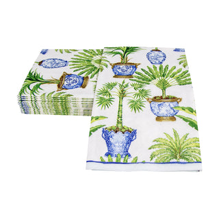 Potted Palms White Guest Towel