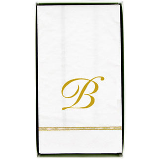 Hemstitch Script Single Initial B Guest Towel W/Initial 15-In