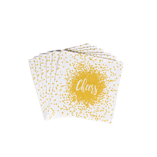 Cheers Gold  Napkin Box Cocktail - 40 per box