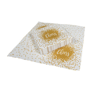 Cheers Gold Napkin Cocktail