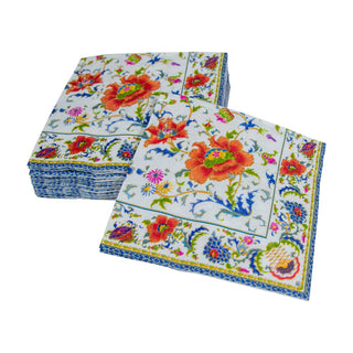 Chinese Ceramic White Napkin Cocktail