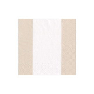 Bandol Stripe Natural Napkin Cocktail