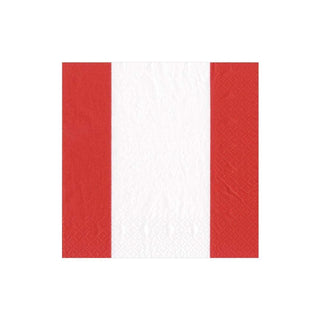 Bandol Stripe Red Napkin Cocktail