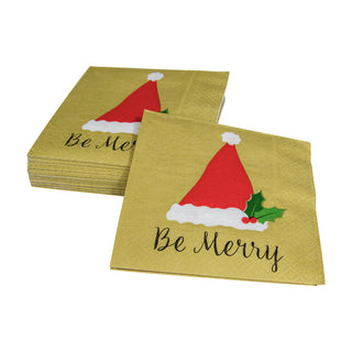 Be Merry Gold Napkin Cocktail