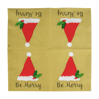 Be Merry Gold Napkin Cocktail