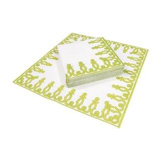 Dessin Passementerie Moss Green-Ppr Napkin Airlaid Cocktail-15 In