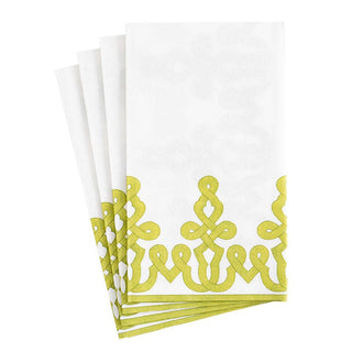 Dessin Passementerie Moss Green-Ppr Guest Towels Airlaid - 12 In
