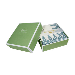 Dessin Passementerie Stone Blue-Ppr Napkin Box Cocktail-Airlaid