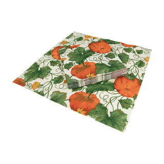 Heirloom Pumpkins Ivory/Orange Napkin Luncheon