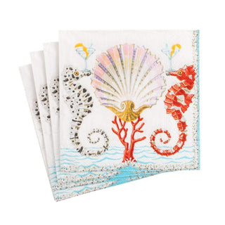 Seahorses And Shell Napkin Cocktail