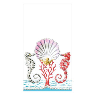 Seahorses And Shell Guest Towel