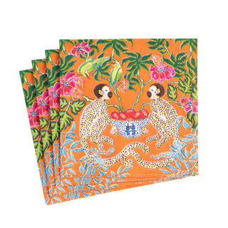 Monkeys Orange Napkin Cocktail